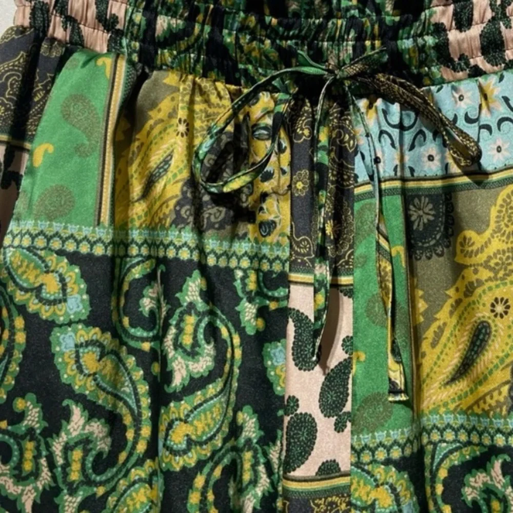 Free People Patch Things Up Boho Wide Leg Pants